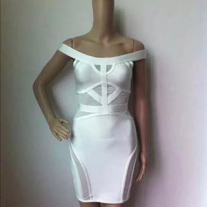 White premium bandage dress